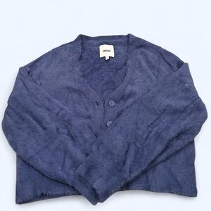 Aerie Men's Deep Blue Cardigan Sweater